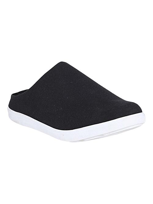 black canvas slip on mules - 14529128 - Standard Image - 1