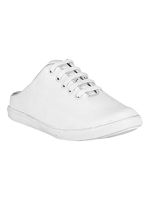 white leatherette slip on sneaker - 14529132 - Standard Image - 1
