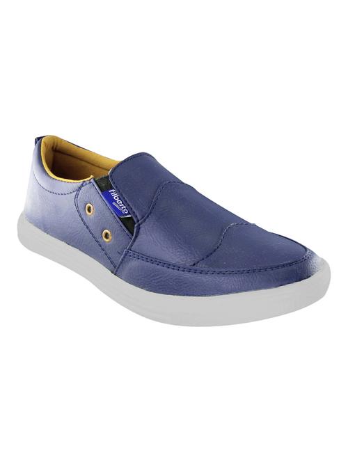 blue leatherette casual slipon - 14529136 - Standard Image - 1