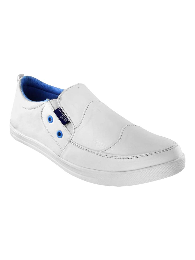 white leatherette casual slipon - 14529138 - Zoom Image - 1