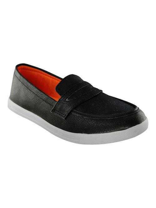 black leatherette casual slipon - 14529139 - Standard Image - 1