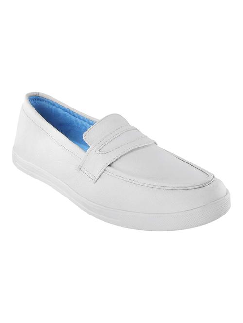 white leatherette casual slipon - 14529140 - Standard Image - 1