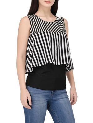 black striped layered top - 14529182 - Standard Image - 2