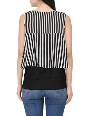 black striped layered top - 14529182 - Standard Image - 3
