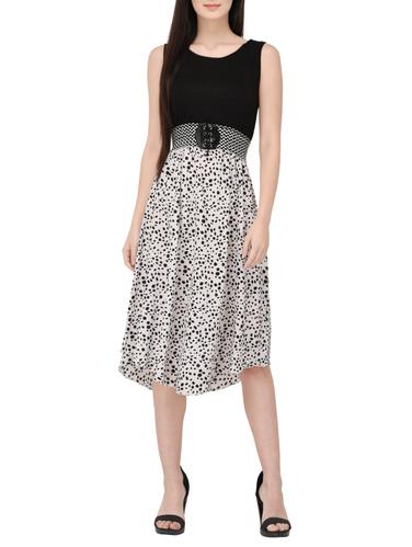 black printed belted dress - 14529298 - Very Small Image - 1