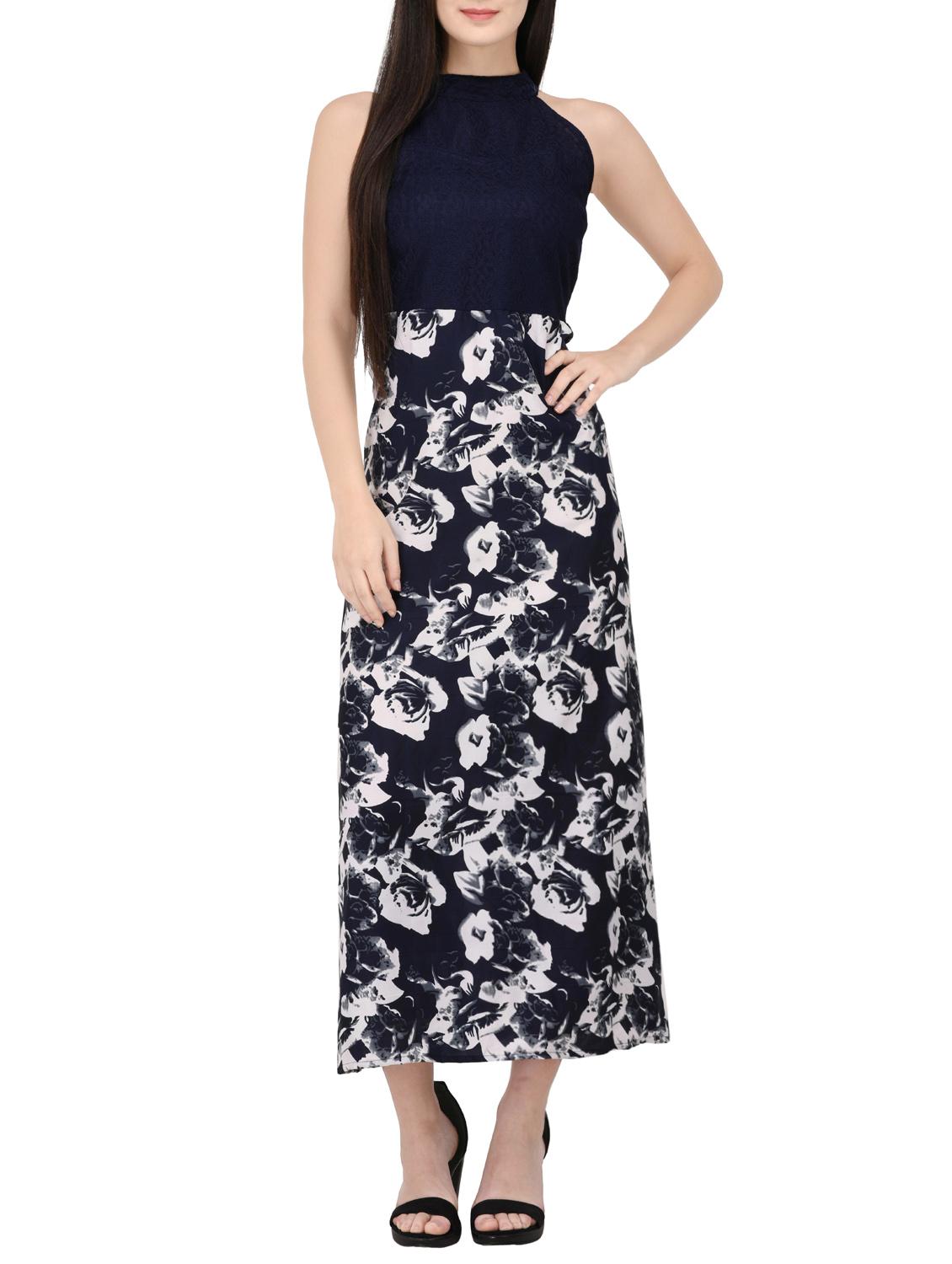 halter neck floral maxi dress - 14529305 - Zoom Image - 1