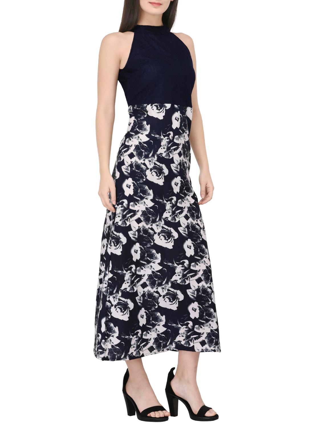 halter neck floral maxi dress - 14529305 - Zoom Image - 2