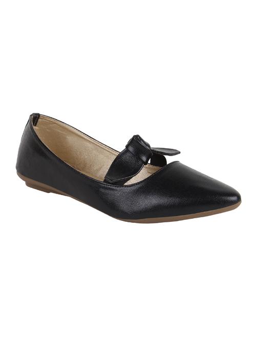 black faux leather slip on ballerina - 14529332 - Very Small Image - 1