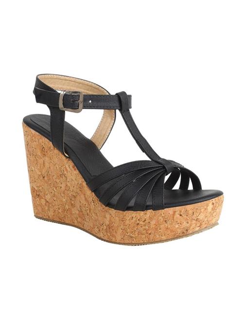 black faux leather platforms wedges - 14529340 - Very Small Image - 1