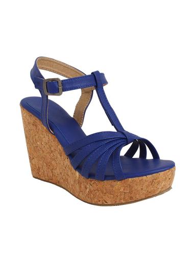 Glitzy Galz Women Blue Platform Sandal - 14529341 - Very Small Image - 1