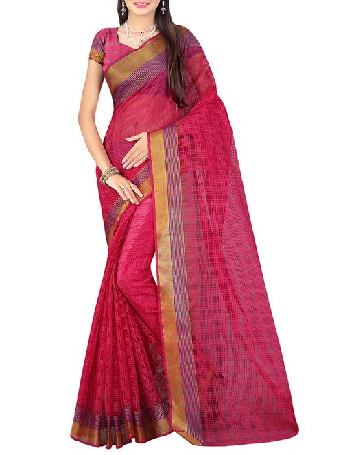 pink woven saree - 14529399 - Very Small Image - 1