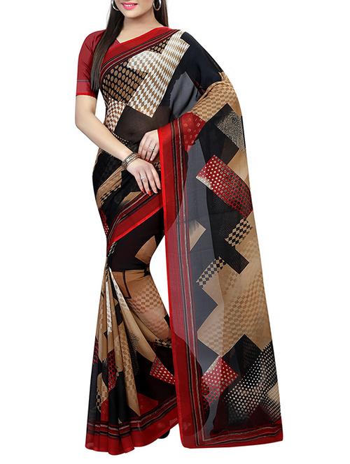 multicolour printed saree - 14529447 - Very Small Image - 1