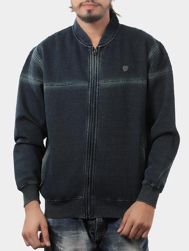 blue cotton casual jacket - 14529481 - Very Small Image - 1