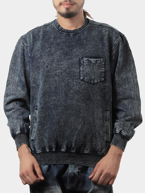 blue cotton sweatshirt - 14529482 - Very Small Image - 1