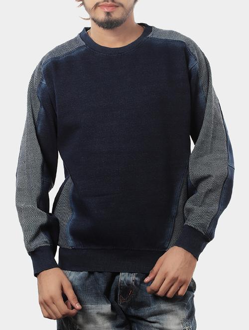dark blue cotton sweatshirt - 14529485 - Very Small Image - 1