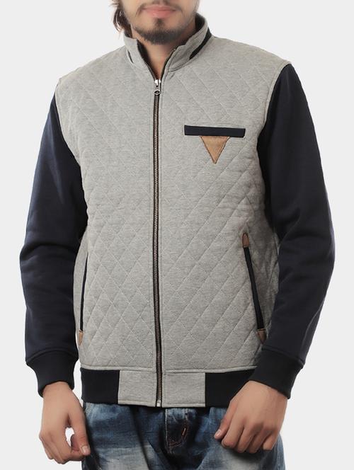 grey fleece casual jacket - 14529490 - Very Small Image - 1