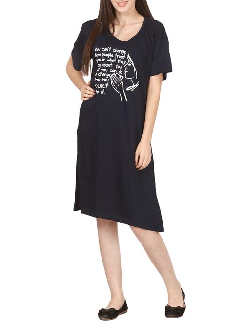 navy blue hosiery sleepshirt - 14529761 - Very Small Image - 1