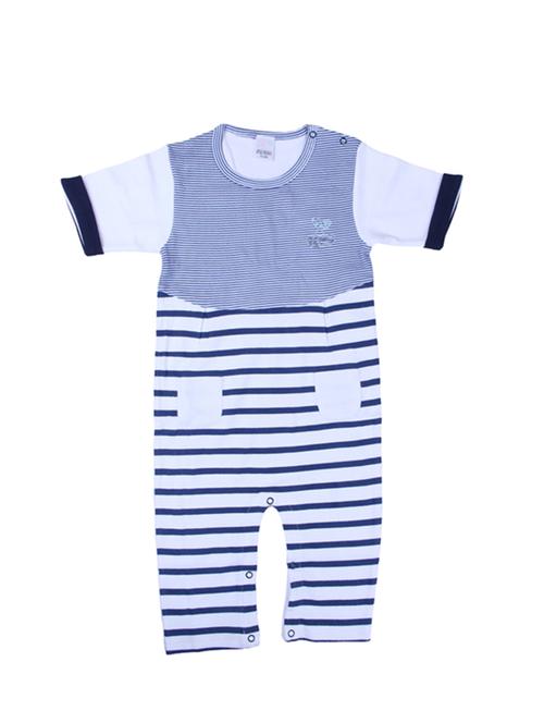 blue cotton romper - 14529812 - Standard Image - 1