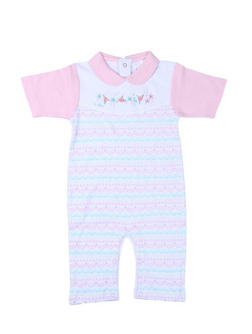 blue cotton romper - 14529817 - Standard Image - 1