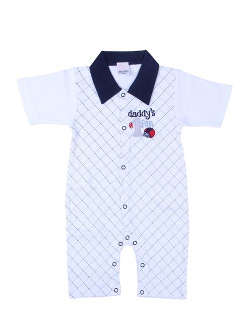 blue cotton romper - 14529818 - Standard Image - 1