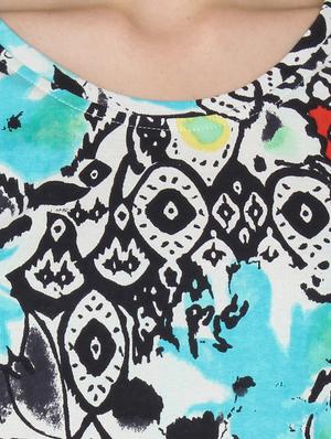 blue printed tunic - 14529830 - Standard Image - 4