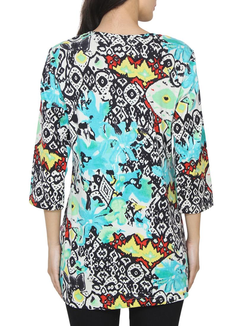 blue printed tunic - 14529830 - Zoom Image - 3