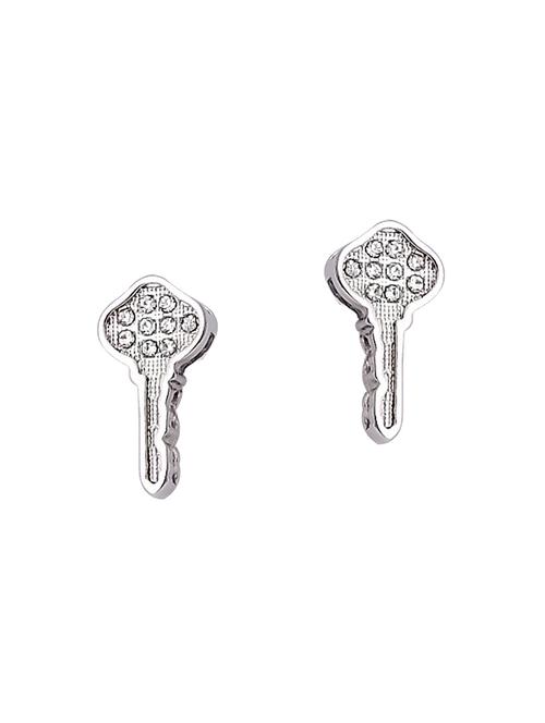 silver metal studs earrings - 14530167 - Very Small Image - 1