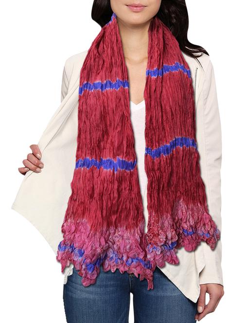 red pure silk stole - 14530179 - Very Small Image - 1
