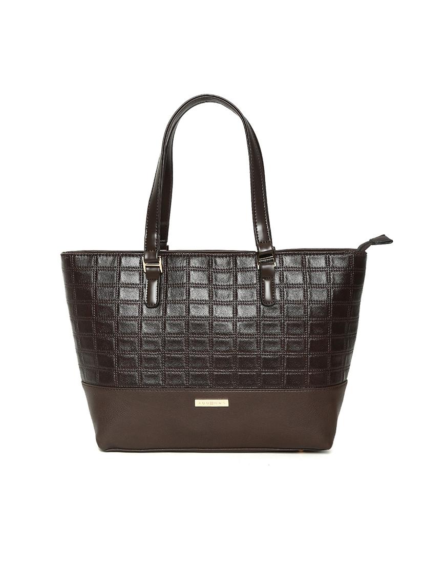 brown leatherette regular handbag - 14530322 - Zoom Image - 1