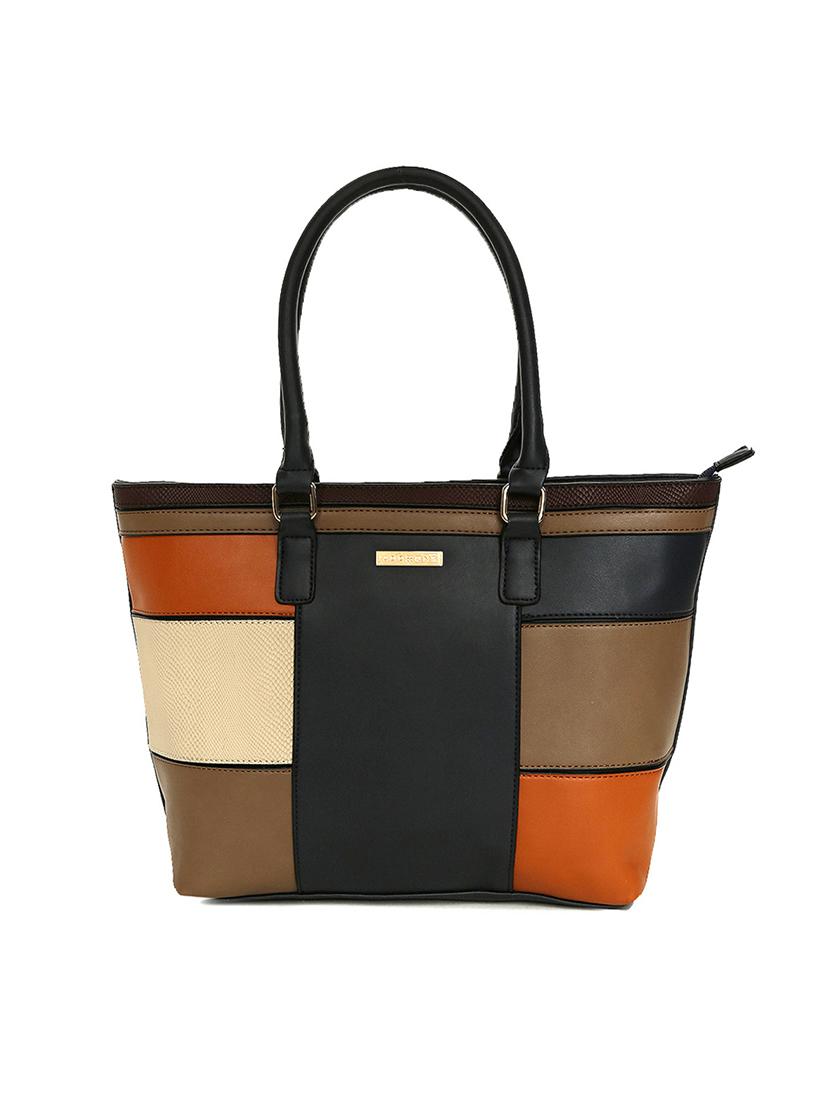 multi colored leatherette regular handbag - 14530330 - Zoom Image - 1