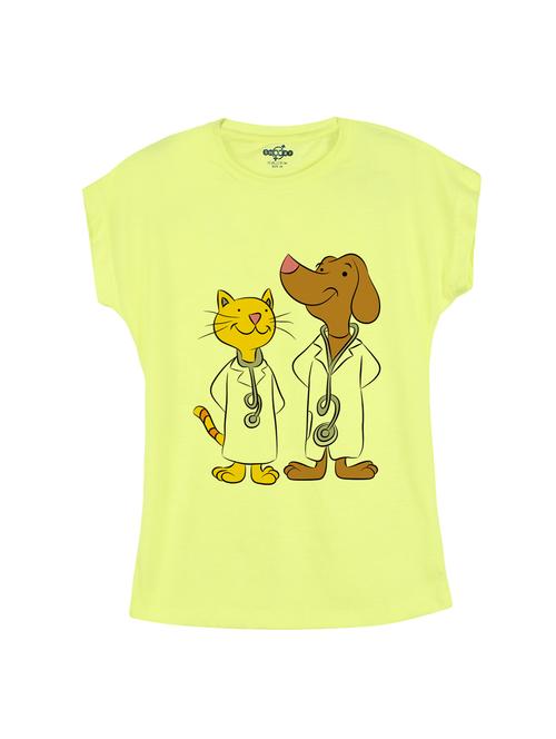 yellow cotton tee - 14530526 - Standard Image - 1