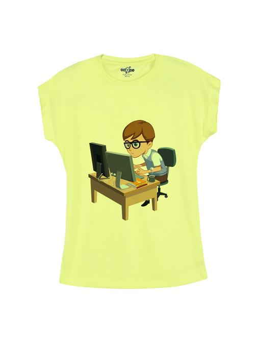 yellow cotton tee - 14530651 - Standard Image - 1