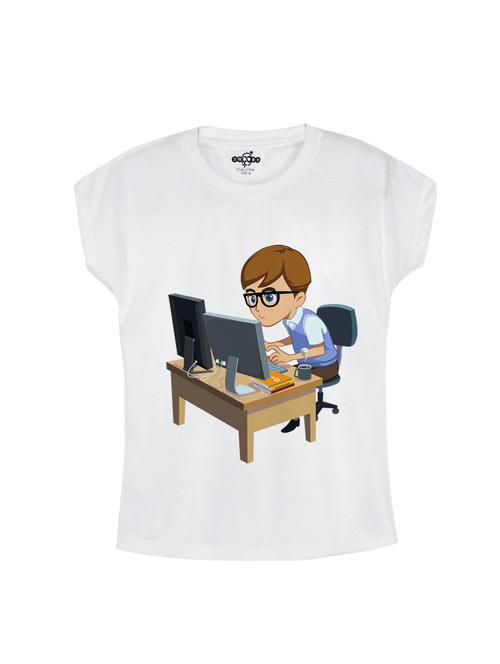 white cotton tee - 14530654 - Standard Image - 1