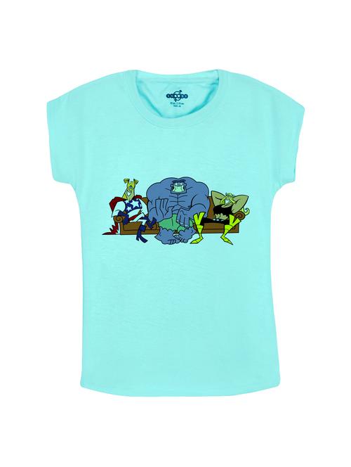 blue cotton tee - 14531010 - Standard Image - 1
