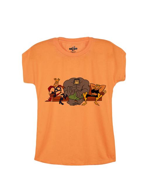 orange cotton tee - 14531012 - Very Small Image - 1
