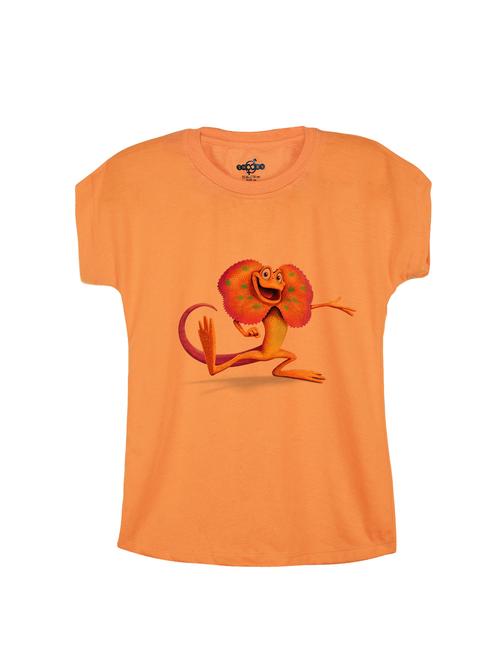 orange cotton tee - 14531027 - Standard Image - 1