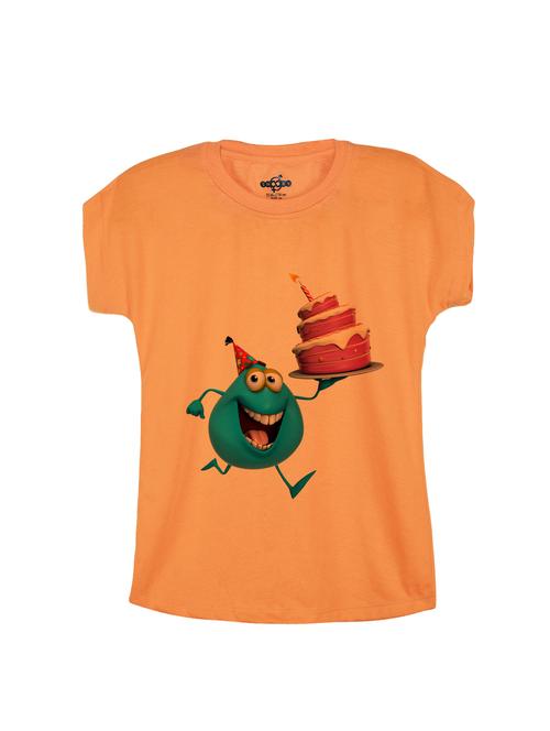 orange cotton tee - 14531042 - Standard Image - 1