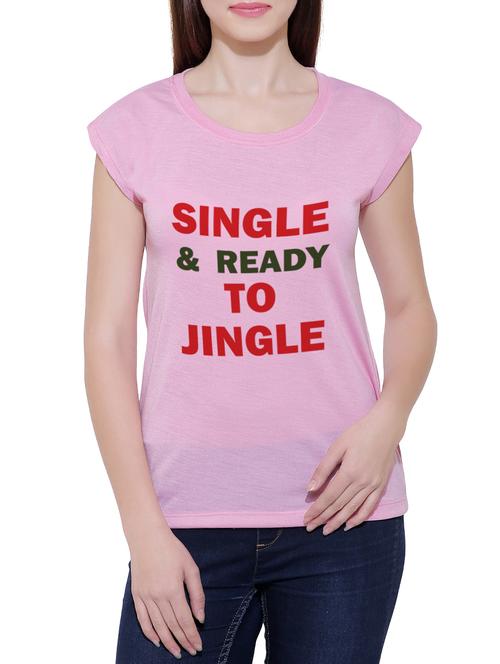pink cotton blend tee - 14531117 - Standard Image - 1