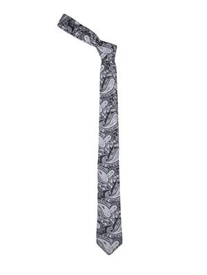 black micro fibre tie - 14531214 - Standard Image - 3