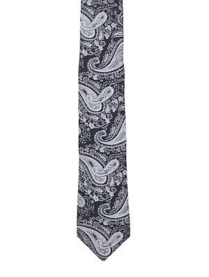 black micro fibre tie - 14531214 - Standard Image - 4