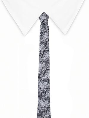 black micro fibre tie - 14531214 - Standard Image - 5