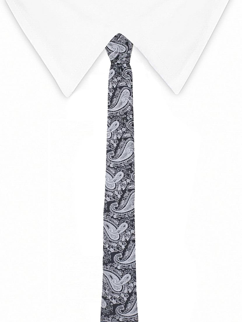 black micro fibre tie - 14531214 - Zoom Image - 5