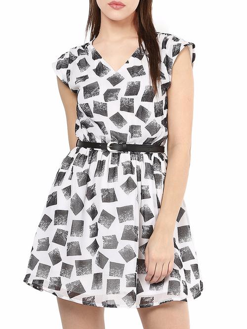 multi colored belted dress - 14531449 - Standard Image - 1