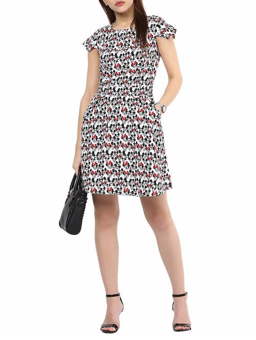 white printed dress - 14531473 - Standard Image - 1