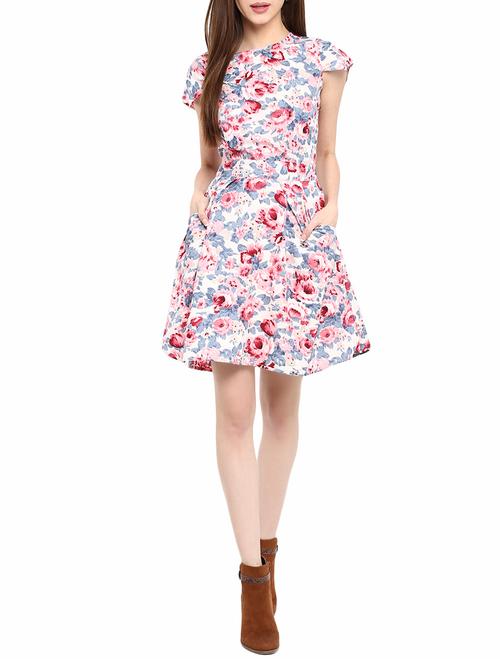 white floral dress - 14531475 - Standard Image - 1