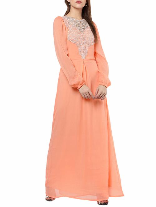 Peach maxi dress - 14531485 - Very Small Image - 1
