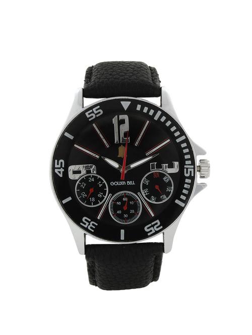 Golden Bell Black Analog Wrist Watch for Men - GB-0028 - 14531505 - Very Small Image - 1