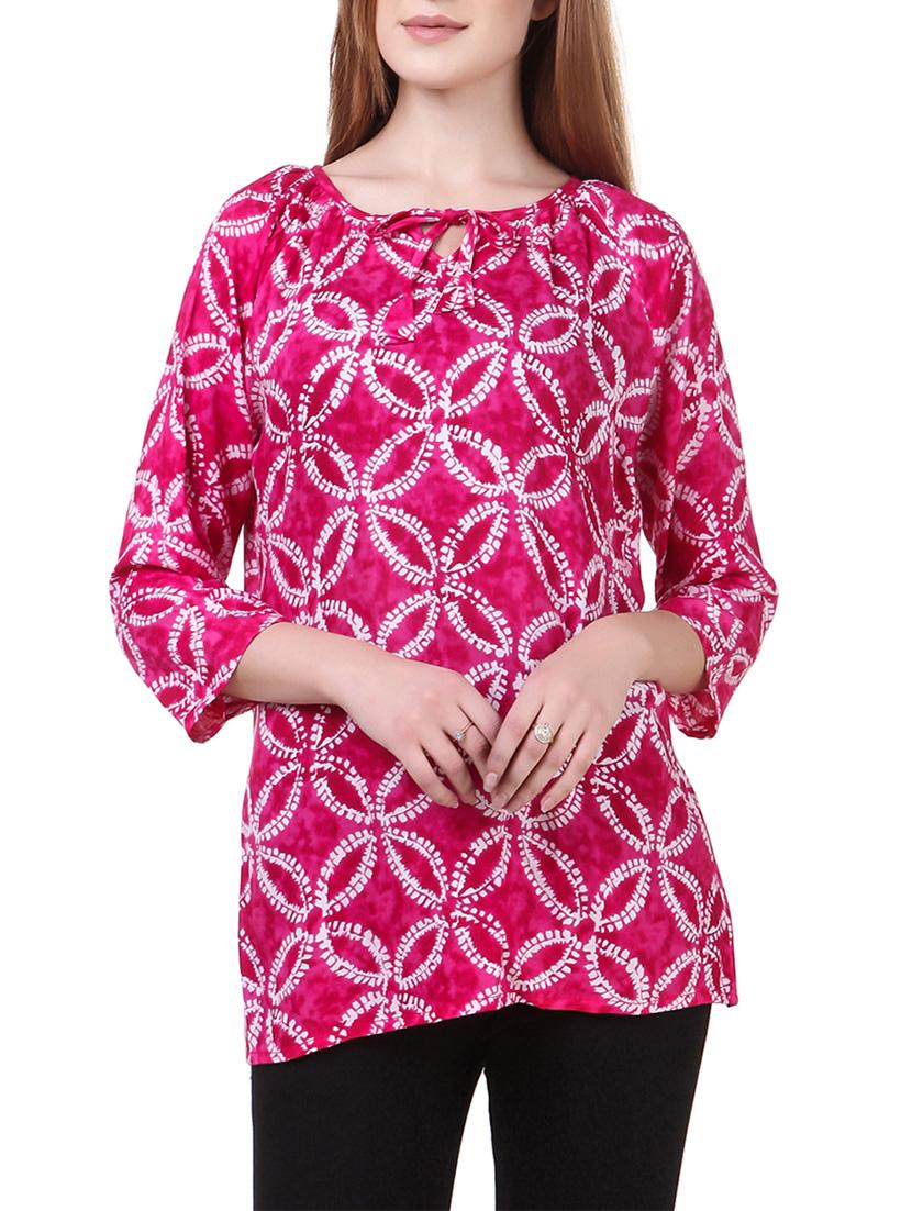 pink rayon casual top - 14531860 - Zoom Image - 1