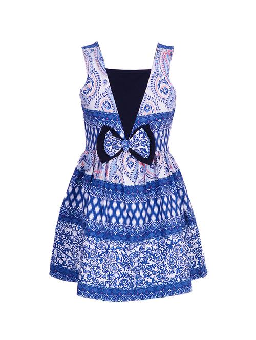 blue polyester frock - 14531876 - Standard Image - 1