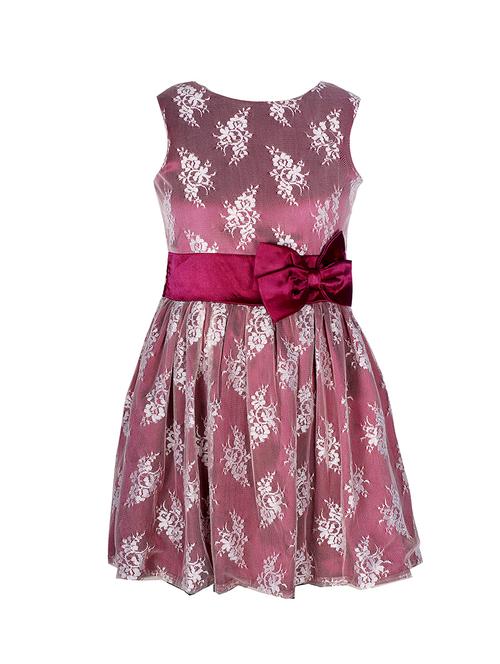 maroon polyester frock - 14531878 - Very Small Image - 1